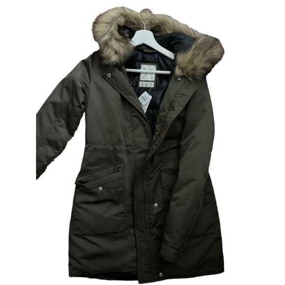 NWT Abercrombie Fitch puffer Parka XXS Army Green Black Friday Deal - Picture 6 of 6